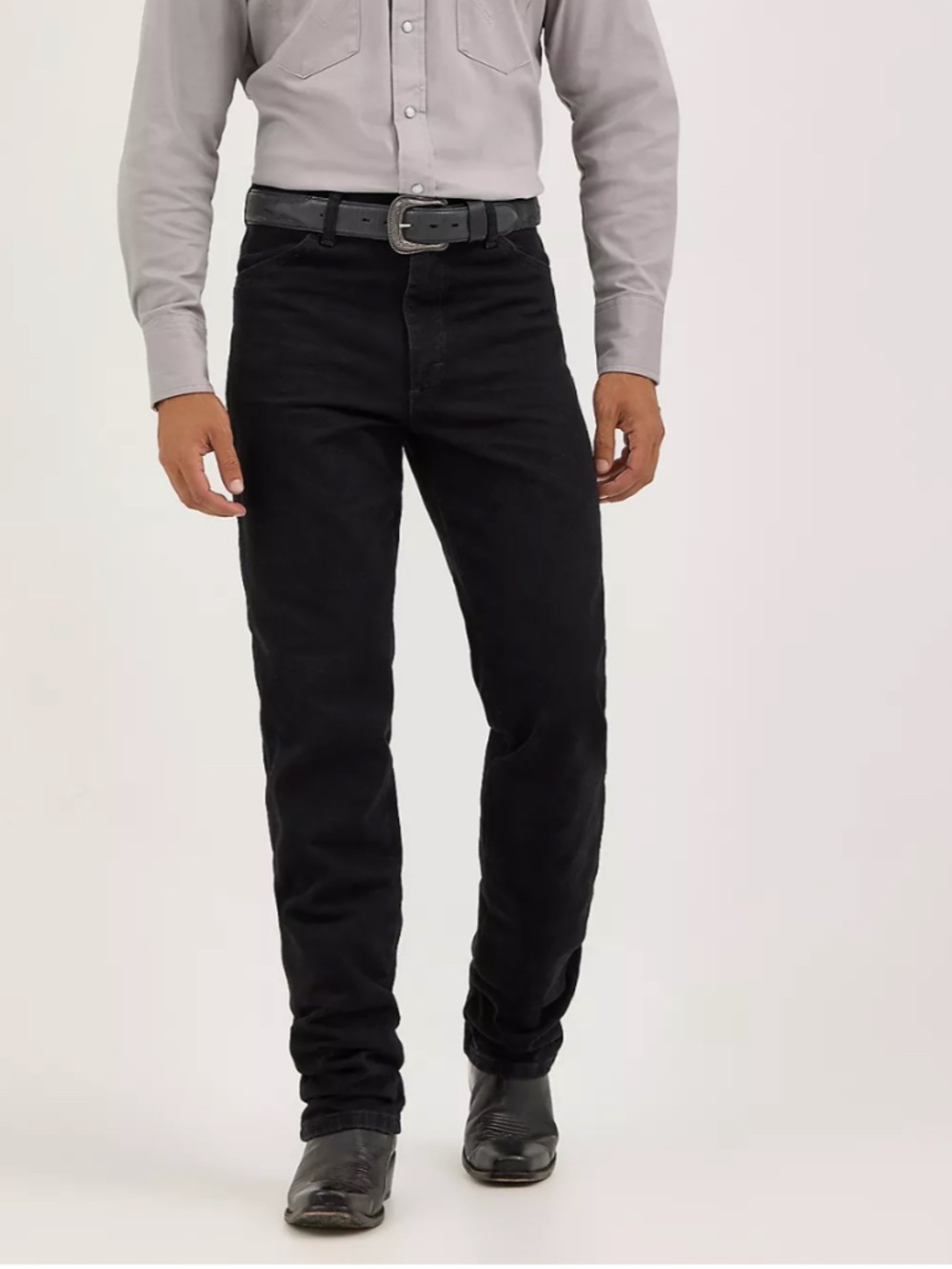 Wrangler Cowboy Cut Slim Fit Jean in Shadow Black Size 34x36